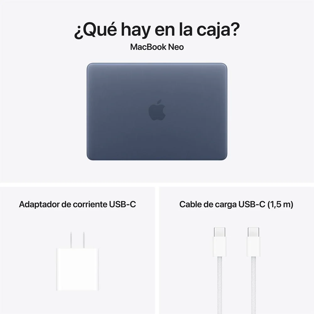 MacBook Neo de 13 pulgadas: Chip A16 Pro de Apple con CPU de 6 núcleos y GPU de 5 núcleos, Magic Keyboard, 256 GB SSD - Índigo - Image 10