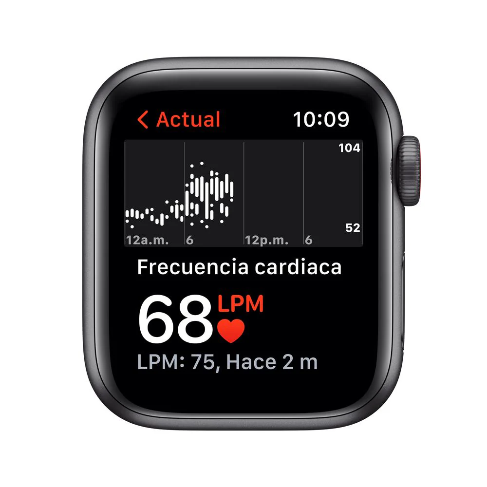 Apple Watch SE (GPS + Cellular) - Caja de aluminio en gris espacial de 44 mm - Correa deportiva en color medianoche - Talla única - Image 4