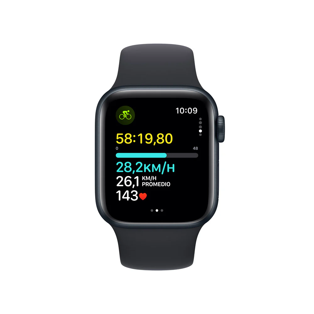 Apple Watch SE GPS • Caja de aluminio color medianoche de 40 mm • Correa deportiva color medianoche - S/M - Image 6