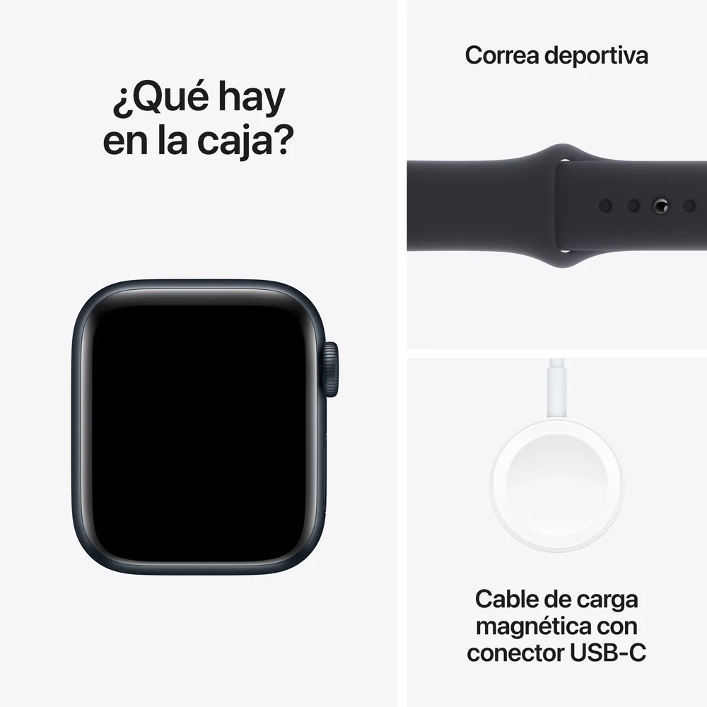 Apple Watch SE GPS • Caja de aluminio color medianoche de 40 mm • Correa deportiva color medianoche - S/M - Image 8