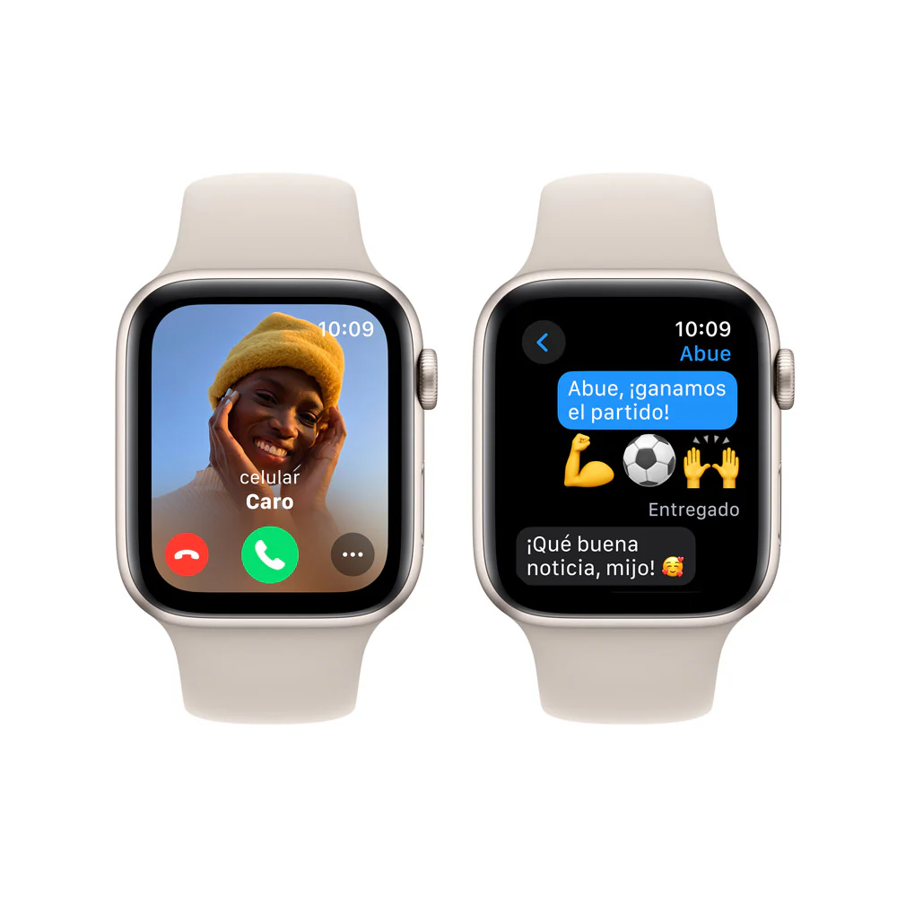 Apple Watch SE GPS • Caja de aluminio blanco estelar de 44 mm • Correa deportiva blanco estelar - M/L - Image 4