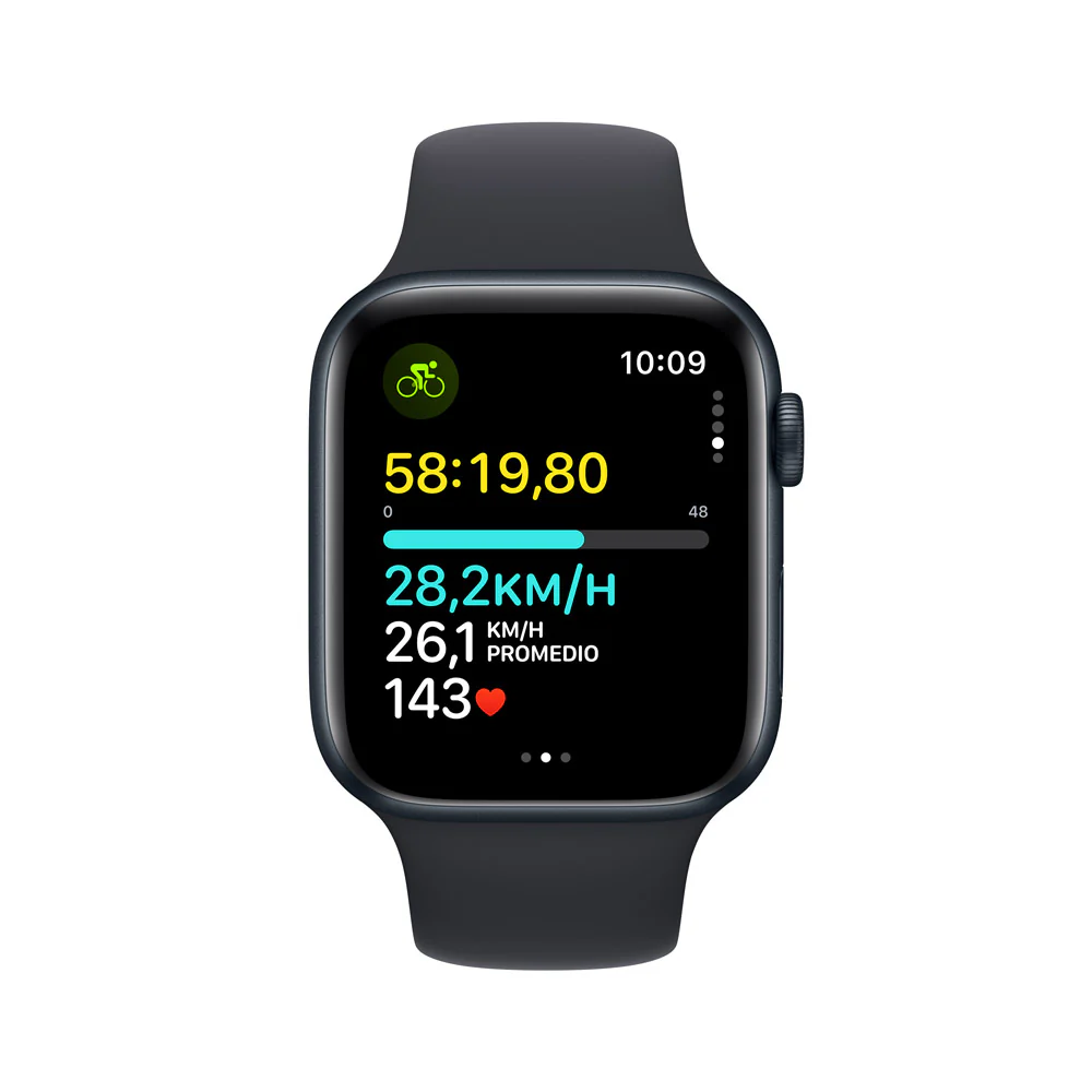 Apple Watch SE GPS + Cellular • Caja de aluminio color medianoche de 44 mm • Correa deportiva color medianoche - M/L - Image 6