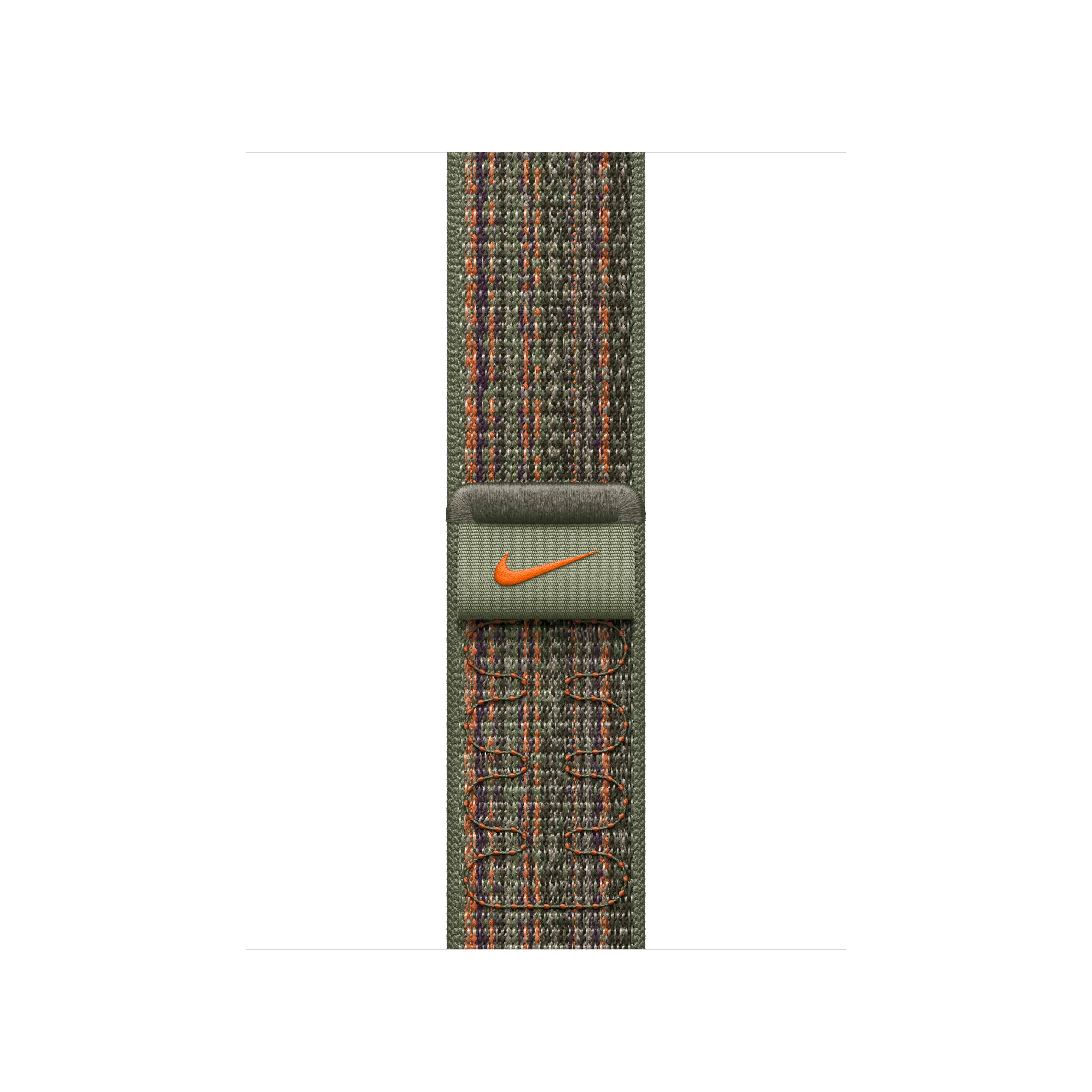 Correa loop deportiva Nike color secuoya/naranja para caja de 41 mm
