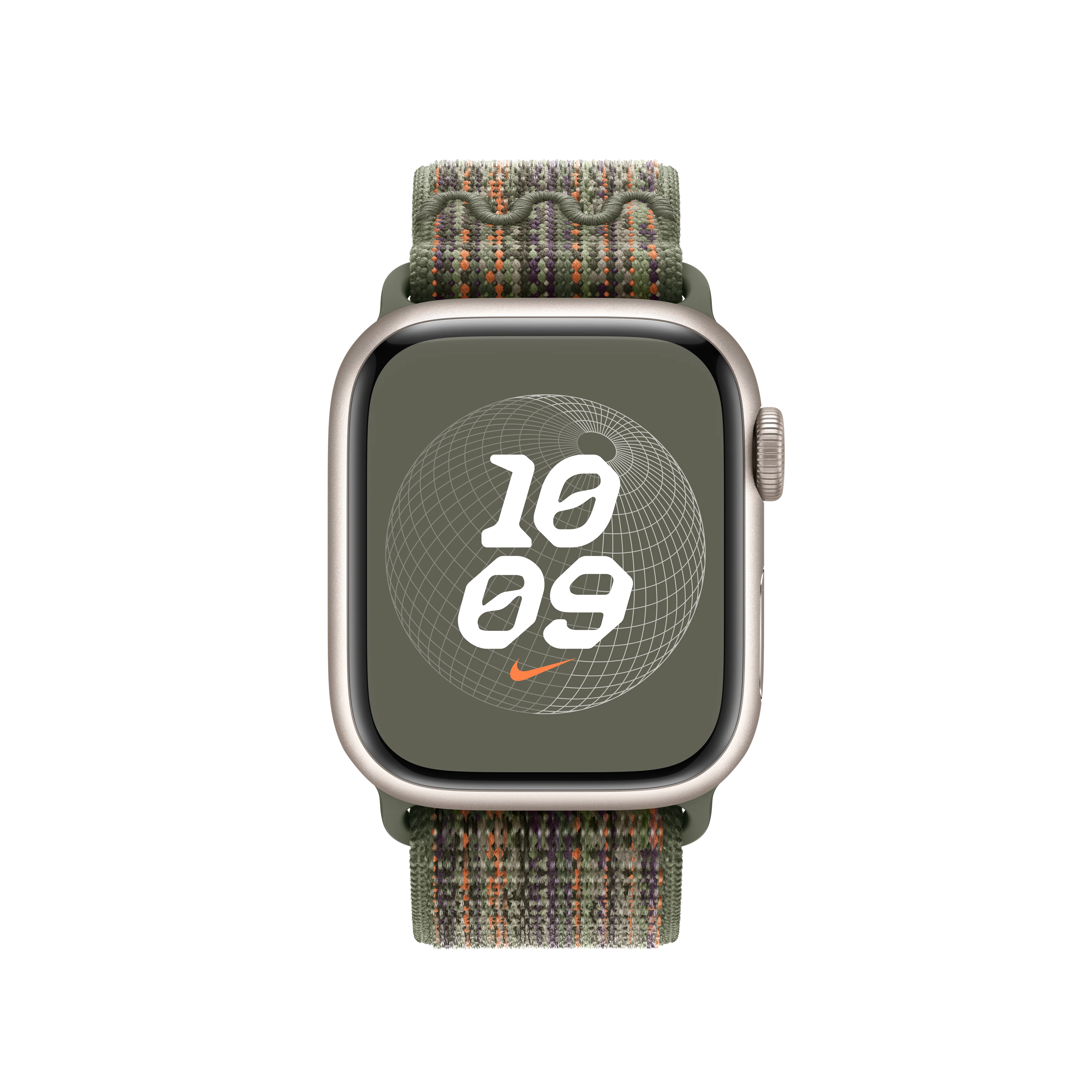 Correa loop deportiva Nike color secuoya/naranja para caja de 41 mm - Image 3