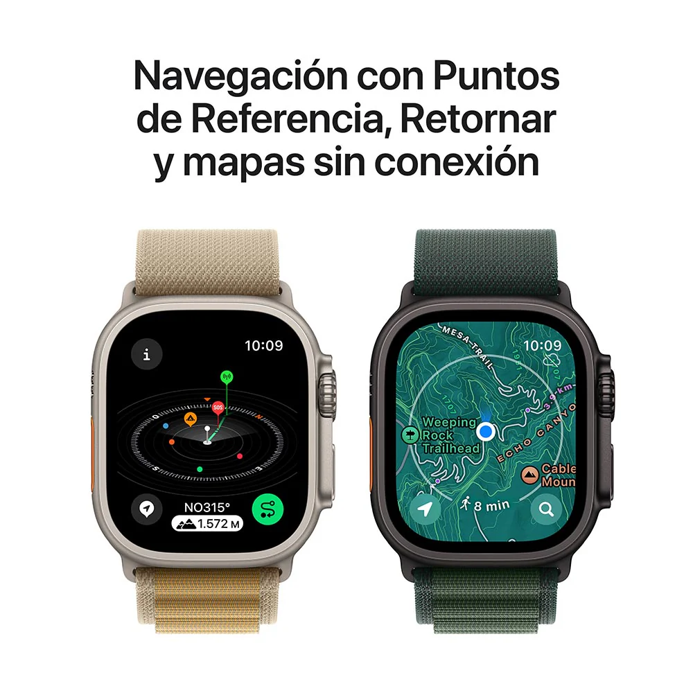 Apple Watch Ultra 2 GPS + Cellular • Caja de titanio natural de 49 mm • Correa Trail azul - S/M - Image 6