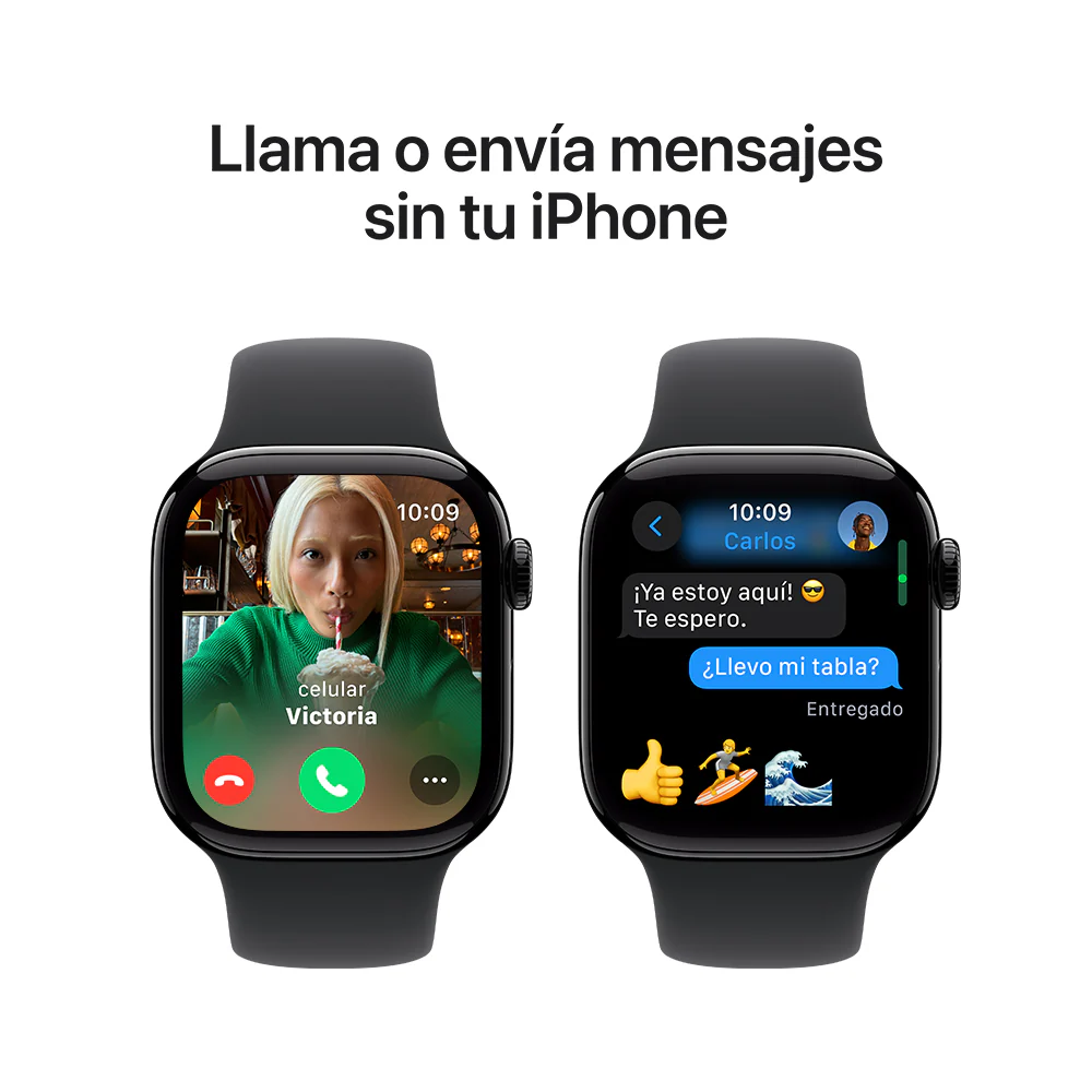 Apple Watch Series 10 GPS • Caja de aluminio negro azabache de 42 mm • Correa deportiva negra - M/L - Image 7