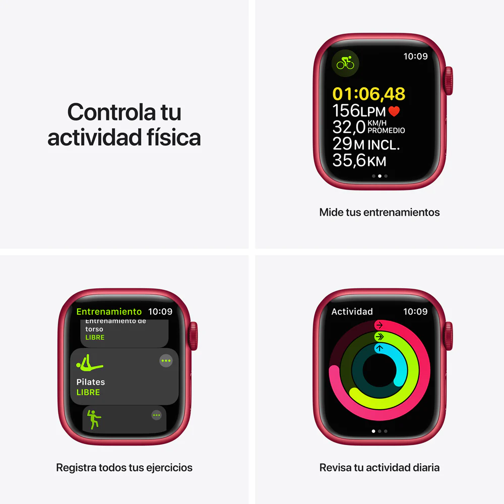 Apple Watch Series 7 (GPS + Cellular) - Caja de aluminio (PRODUCT)RED de 41 mm - Correa deportiva (PRODUCT)RED - Talla única - Image 6