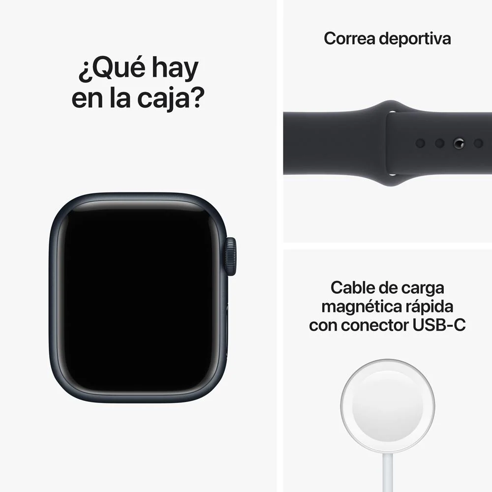Apple Watch Series 8 (GPS + Cellular) - Caja de aluminio en color medianoche de 41 mm - Correa deportiva en color medianoche - Talla única - Image 9