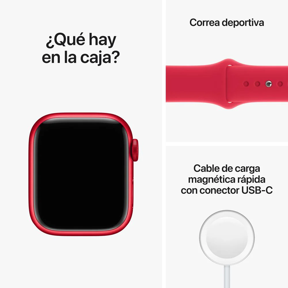 Apple Watch Series 8 (GPS + Cellular) - Caja de aluminio (PRODUCT)RED de 41 mm - Correa deportiva (PRODUCT)RED - Talla única - Image 9
