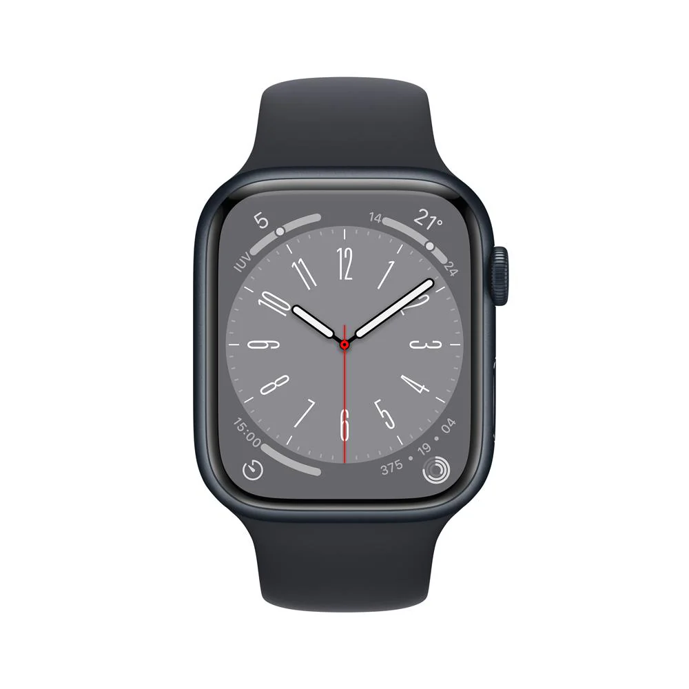 Apple Watch Series 8 (GPS + Cellular) - Caja de aluminio en color medianoche de 45 mm - Correa deportiva en color medianoche - Talla única - Image 2