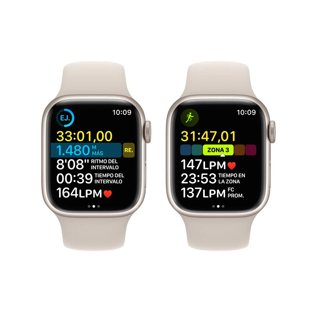 Apple Watch Series 8 (GPS) - Caja de aluminio en blanco estrella de 41 mm - Correa deportiva blanco estrella - Talla única - Image 7