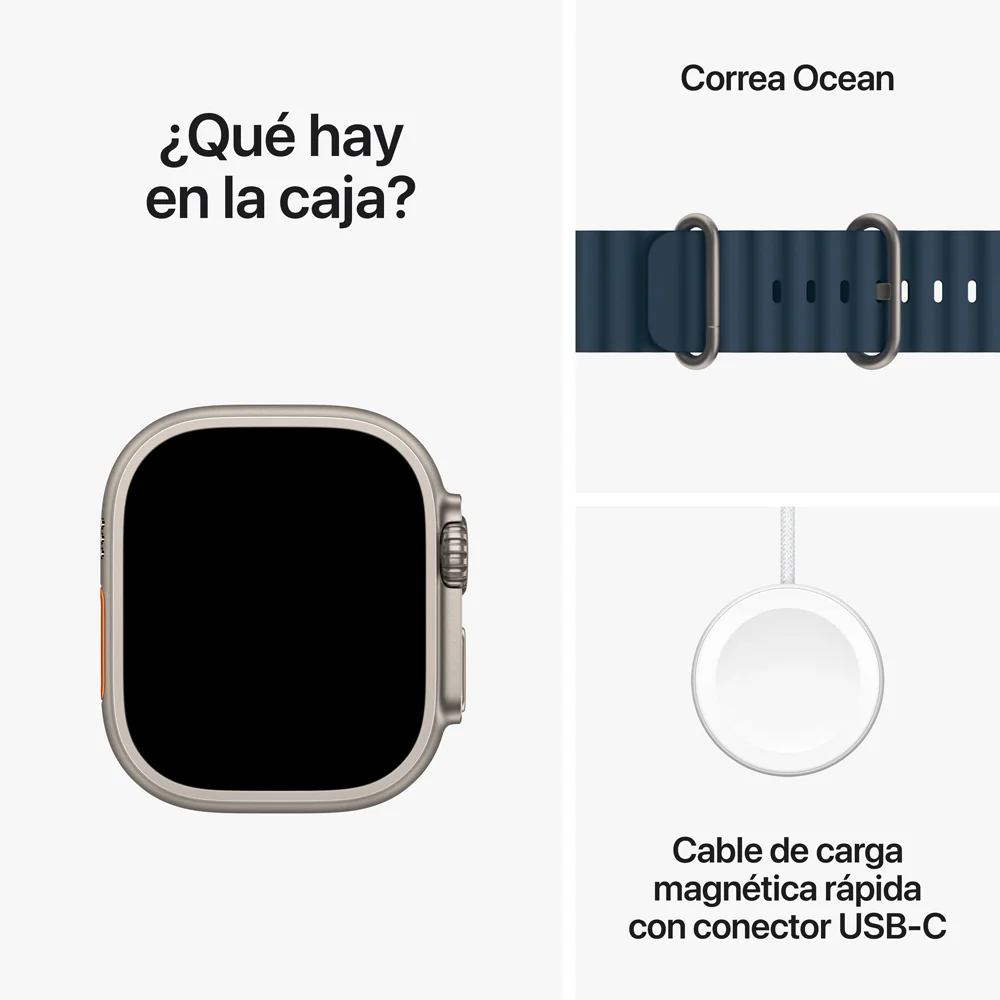 Apple Watch Ultra 2 GPS + Cellular • Caja de titanio de 49 mm • Correa Ocean azul - Image 9