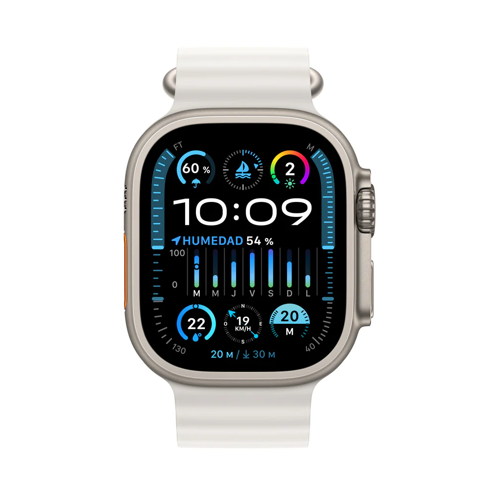 Apple Watch Ultra 2 GPS + Cellular • Caja de titanio de 49 mm • Correa Ocean blanca - Image 2