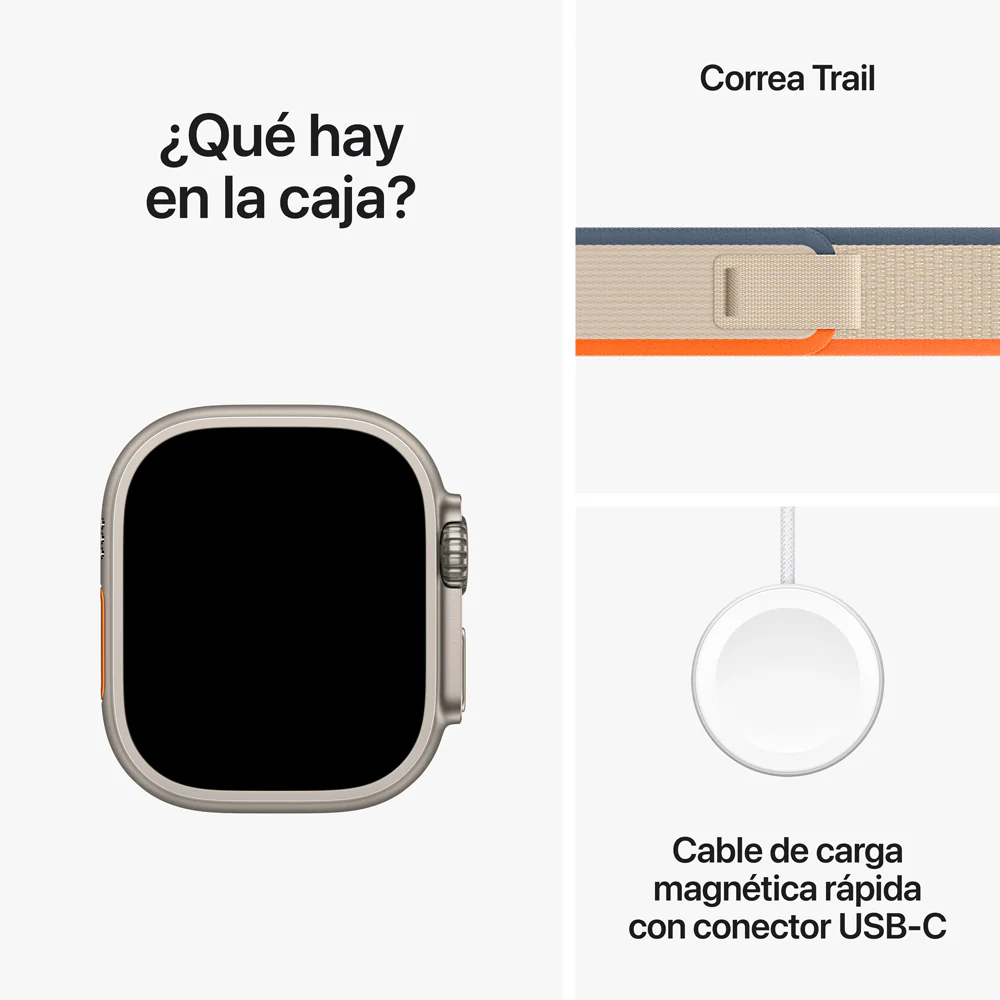 Apple Watch Ultra 2 GPS + Cellular • Caja de titanio de 49 mm • Correa Trail naranja/beige - M/L - Image 9