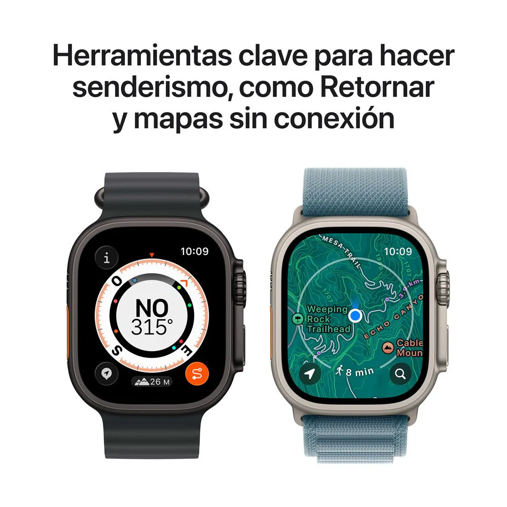 Apple Watch Ultra 3 GPS + Cellular • Caja de titanio natural de 49 mm • Correa Ocean azul ancla - Image 5