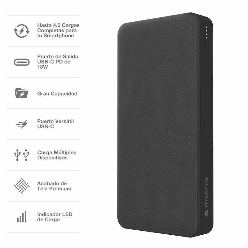 BATERÍA MOPHIE POWERBANK 20,000MAH USB-C PD18W / 2 USB-A- NEGRO - Image 8