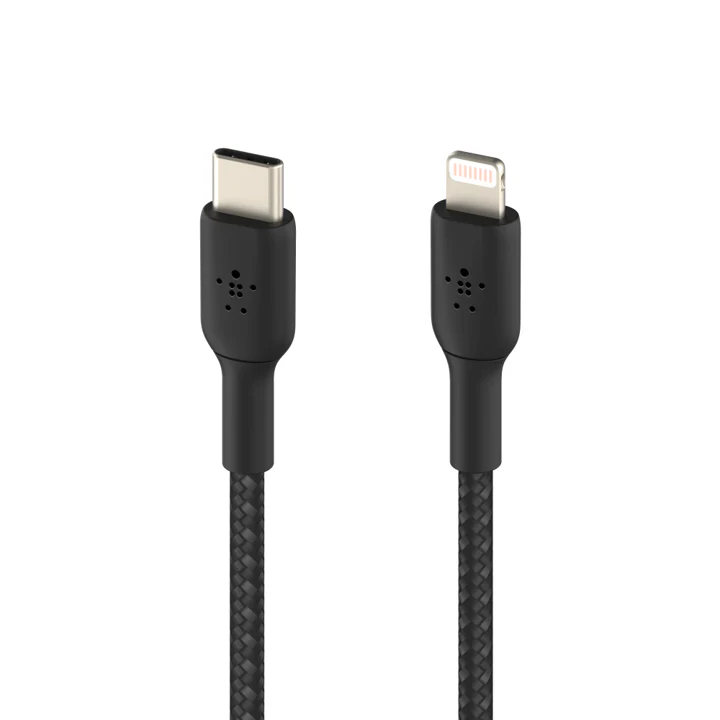 Cable Belkin USB-C a Lightning - 1M - Trenzado - Negro - Image 2