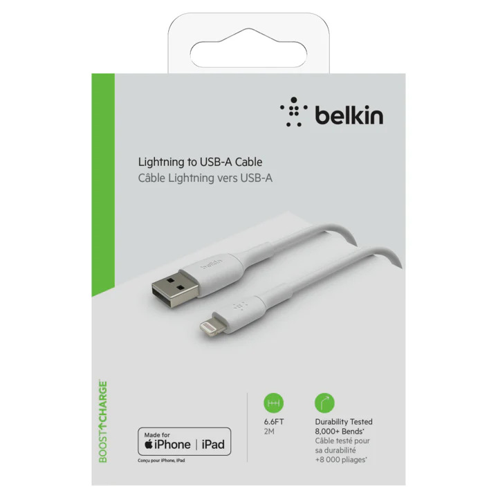 Cable Belkin USB-A a Lightning - 2M - Mixit - Blanco - Image 5