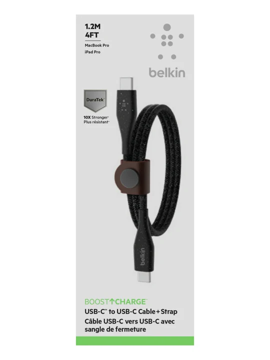 Cable Belkin USB-C a USB-C - 1.2M Duratek Plus - Negro - Image 5