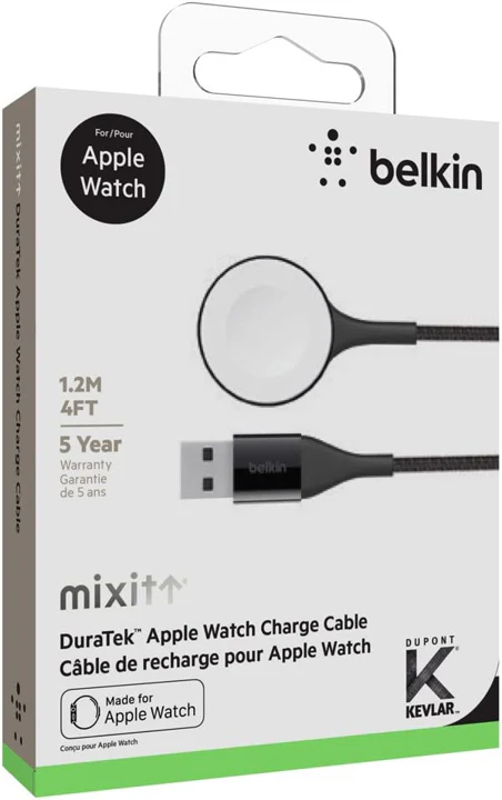 Cable Belkin USB-A a Apple Watch - 1M - DuraTek Para Series 1 al 7 - Negro - Image 2