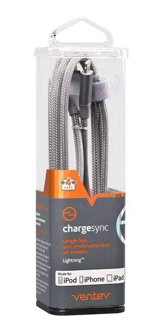 Cable de aleación Ventev USB-C a Lightning de 10 pies - Acero - Image 3
