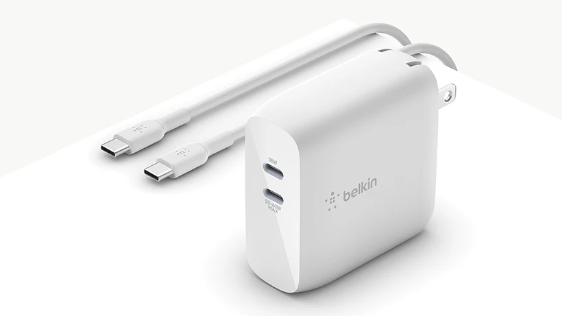 Cargador Belkin 68w - USB-C GAN PD 50w / USB-C GAN PD 18w - Blanco - Image 3