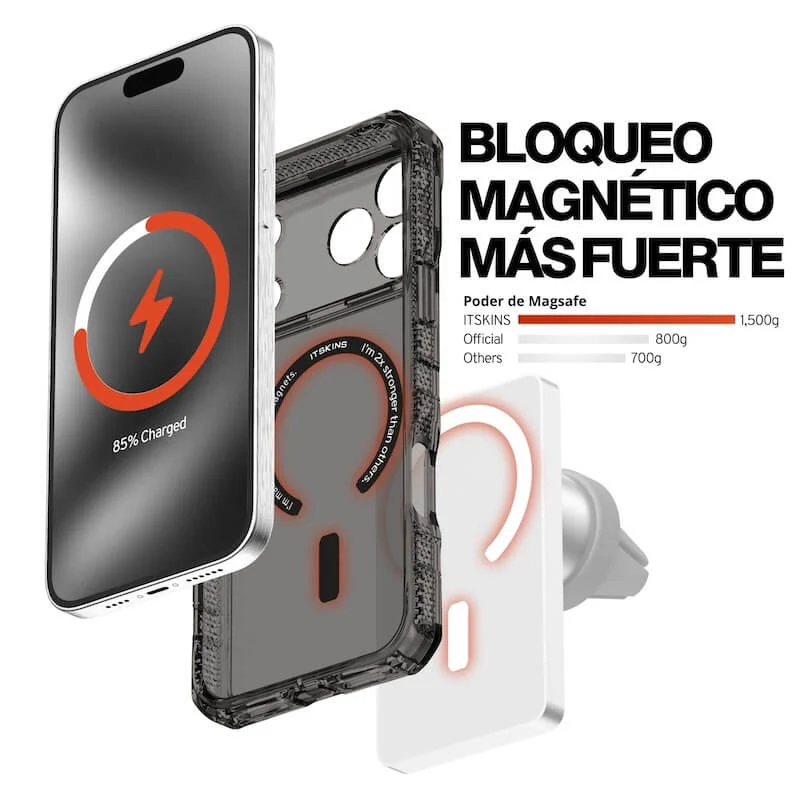 CASE ITSKINS SUPREME R CLEAR MAGSAFE IPHONE 17 PRO MAX GRAPHITE - Image 3
