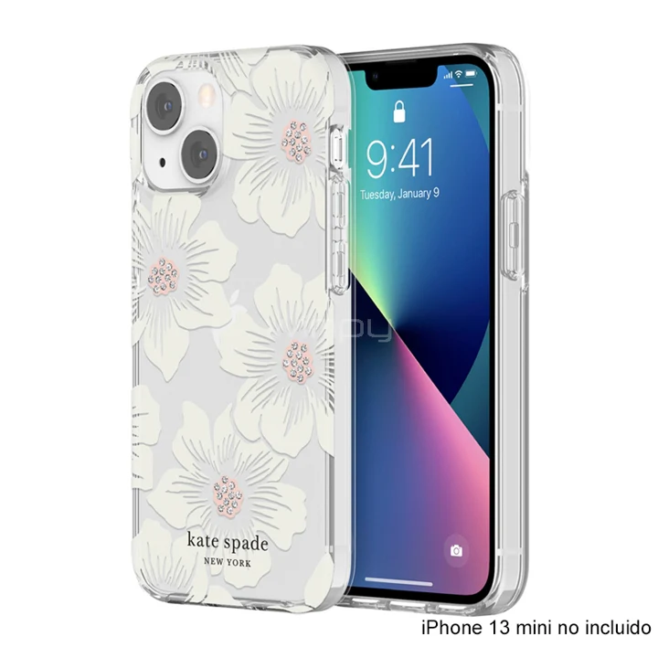 Case Kate Spade NY Para iPhone 13 Mini- Hollyhock Floral/Clear - Image 2