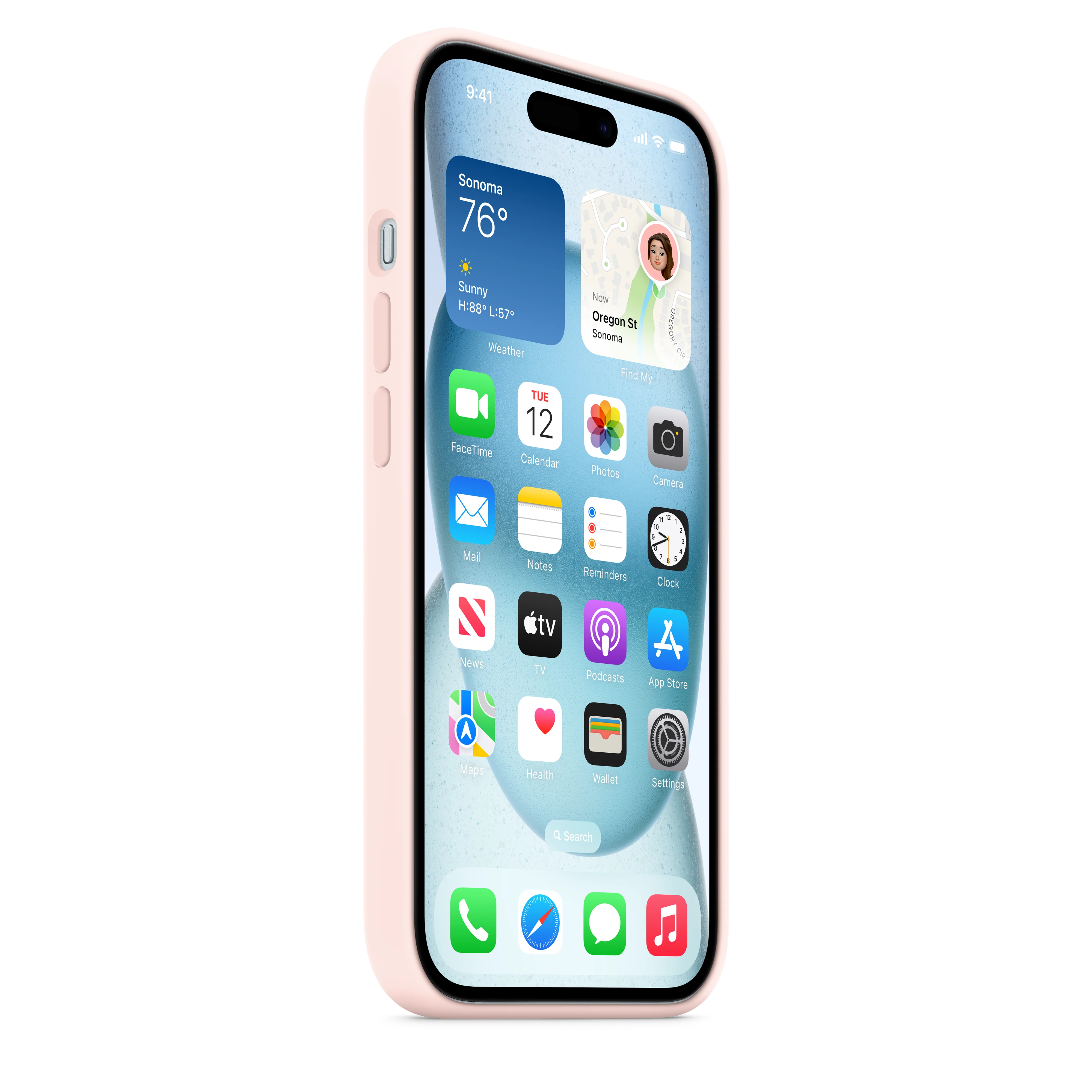 Funda de silicón con MagSafe para el iPhone 15 - Rosa claro - Image 7
