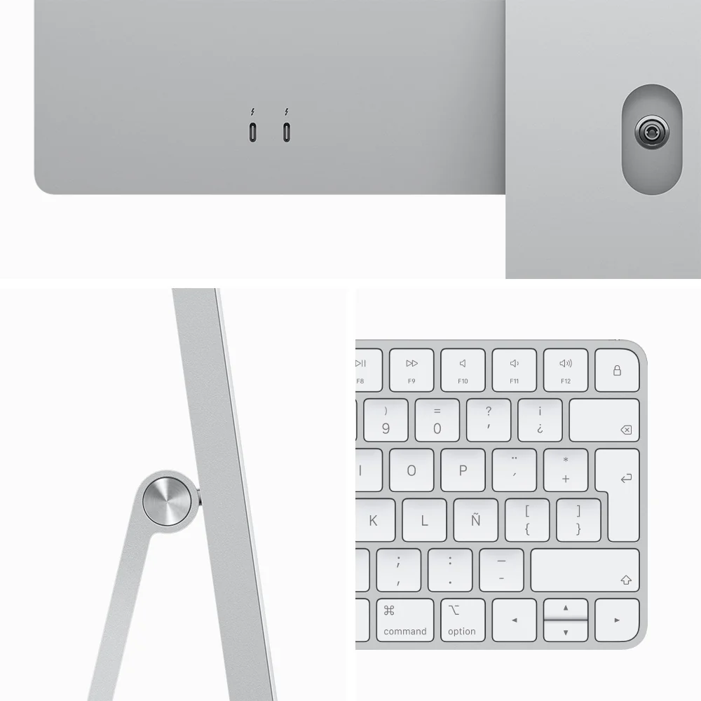 iMac con pantalla Retina 4,5K de 24 pulgadas: Chip M3 de Apple con CPU de 8 núcleos y GPU de 8 núcleos, 256 GB SSD - Plata - Image 3