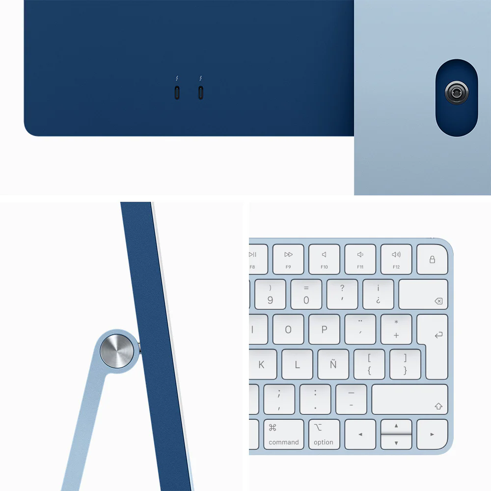 iMac con pantalla Retina 4,5K de 24 pulgadas: Chip M3 de Apple con CPU de 8 núcleos y GPU de 8 núcleos, 256 GB SSD - Azul - Image 3