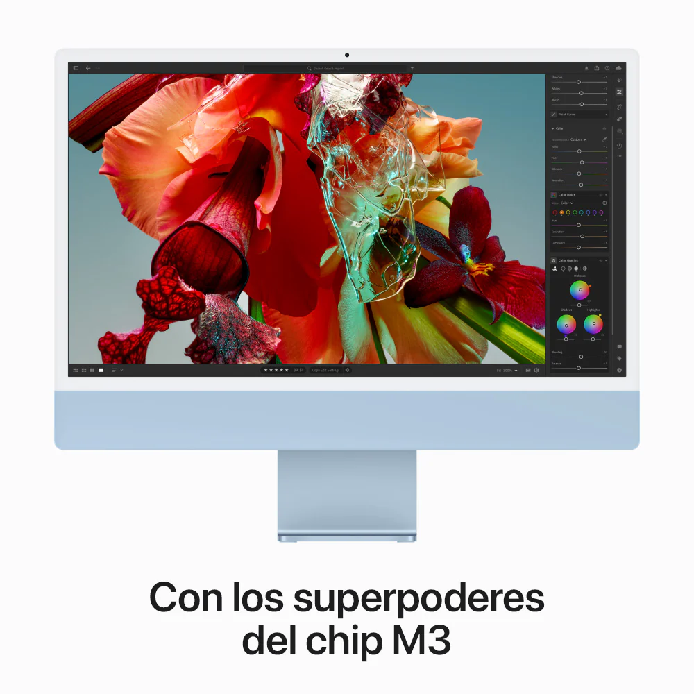 iMac con pantalla Retina 4,5K de 24 pulgadas: Chip M3 de Apple con CPU de 8 núcleos y GPU de 8 núcleos, 256 GB SSD - Azul - Image 4
