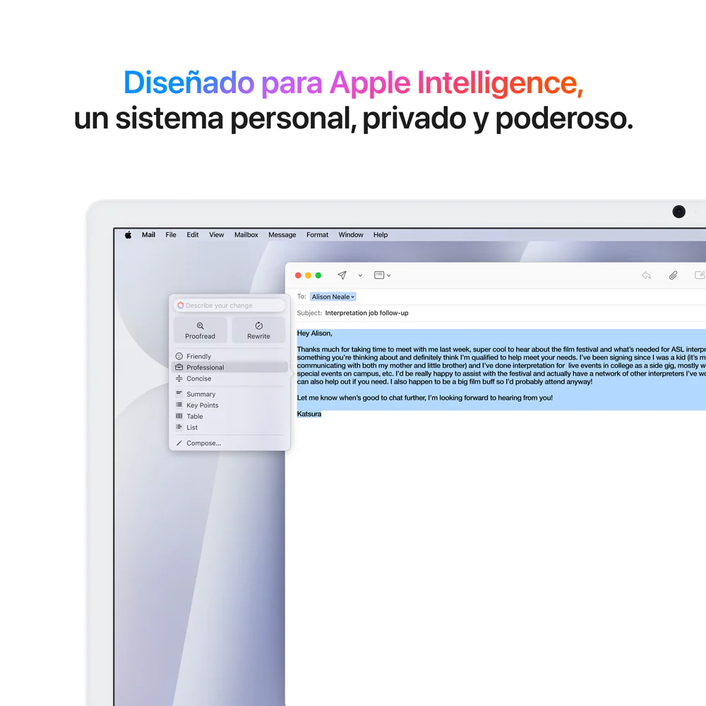 iMac con pantalla Retina 4,5K de 24 pulgadas: Chip M4 de Apple con CPU de 10 núcleos y GPU de 10 núcleos, 256 GB SSD , Vidrio nanotexturizado - Plata - Image 5