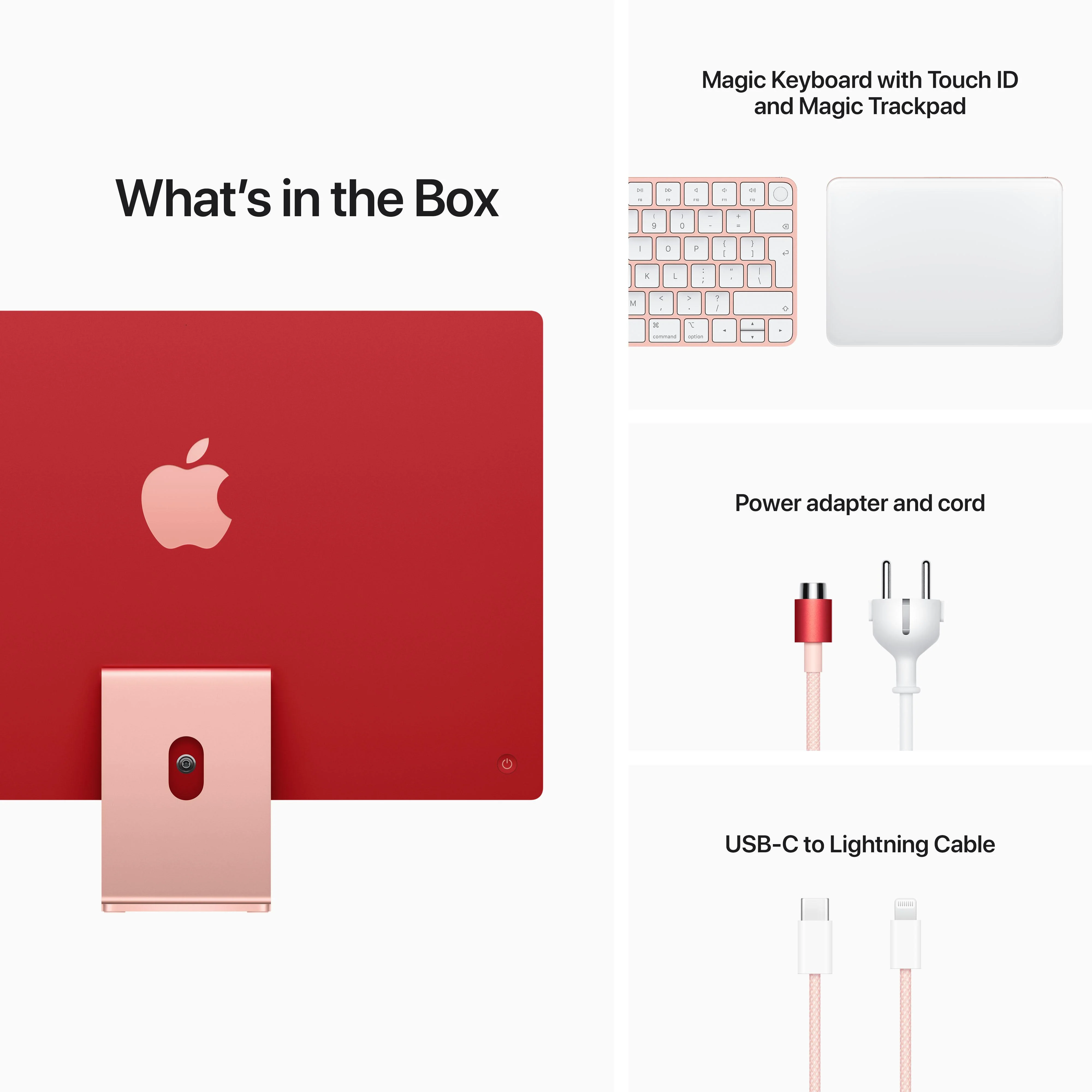 iMac con pantalla Retina 4,5K de 24 pulgadas: Chip M1 de Apple con CPU de ocho núcleos y GPU de ocho núcleos, 256 GB SSD - Rosa - Image 10