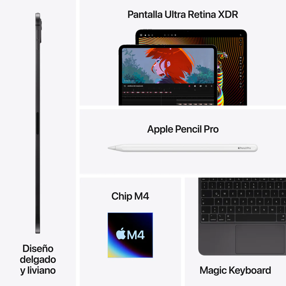 iPad Pro de 13 pulgadas Wi-Fi 2 TB Vidrio estándar - Plata (M4) - Image 9