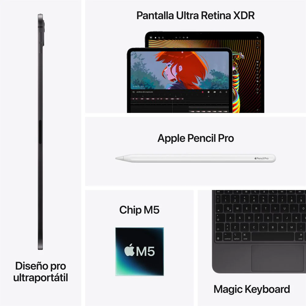iPad Pro de 13 pulgadas Wi-Fi 1 TB Vidrio nanotexturizado - Plata (M5) - Image 8