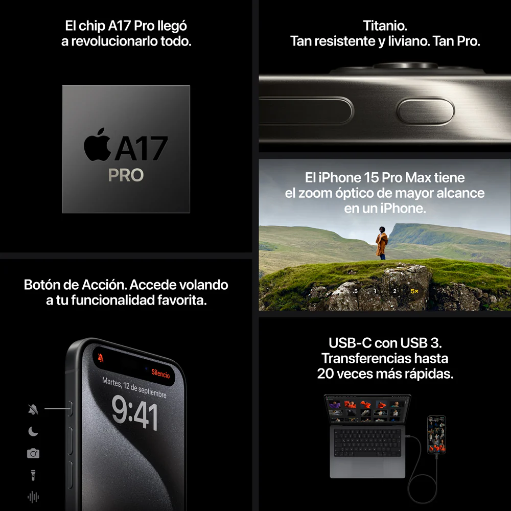 iPhone 15 Pro 256 GB Titanio natural - Image 8
