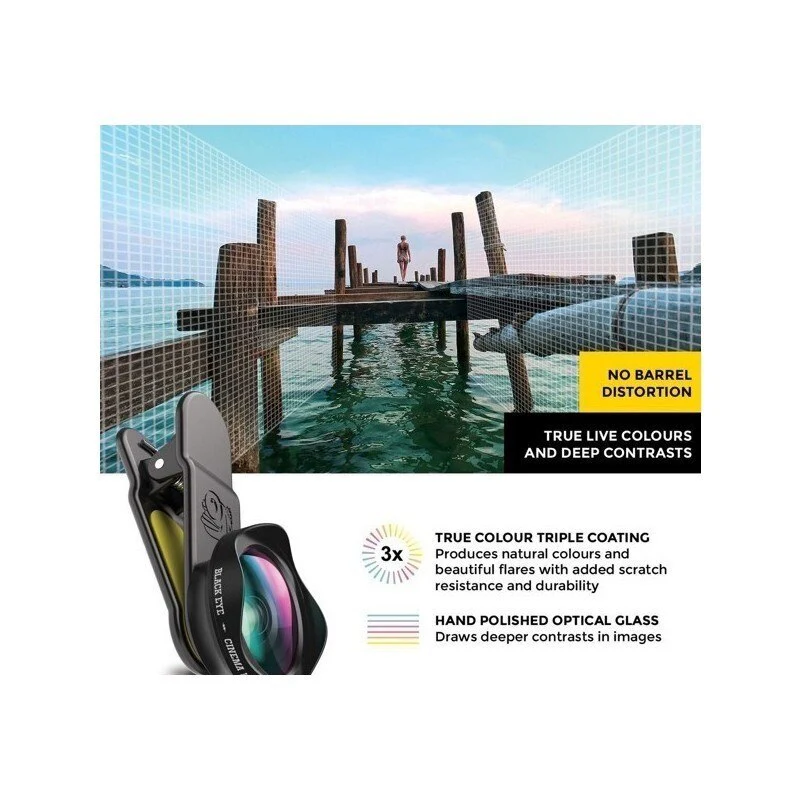 Lente Gran Angular Black Eye Cinema Universal - Negro - Image 3
