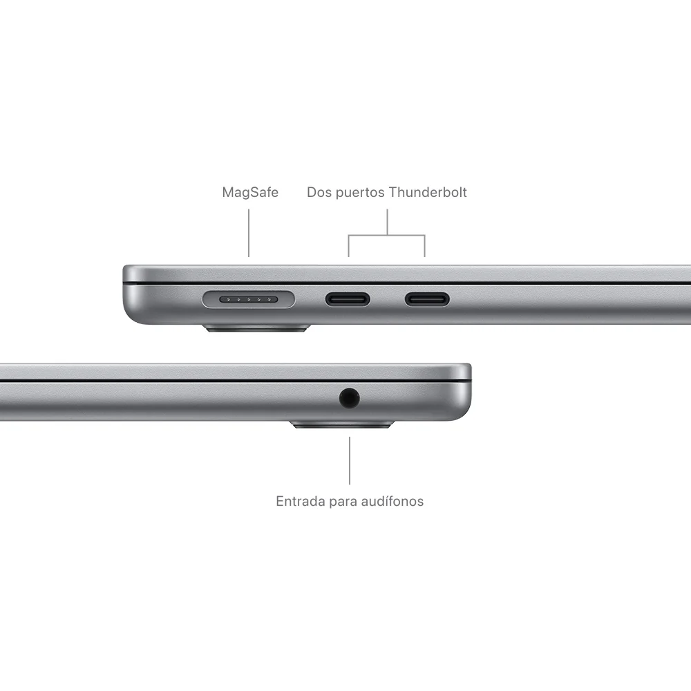 MacBook Air de 13 pulgadas: Chip M3 de Apple con CPU de 8 núcleos y GPU de 10 núcleos, 512 GB SSD - Gris espacial - Image 7