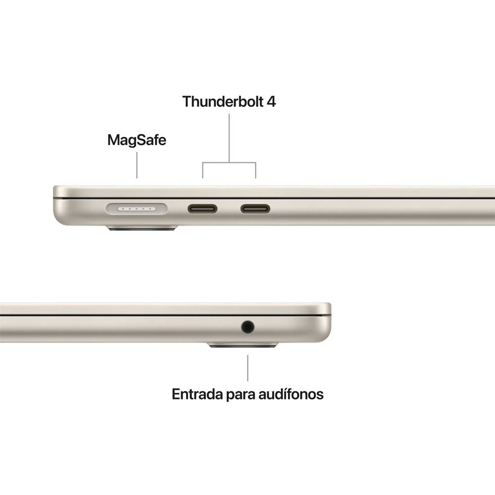 MacBook Air de 13 pulgadas: Chip M5 de Apple con CPU de 10 núcleos y GPU de 10 núcleos, 1 TB SSD - Blanco estrella - Image 6