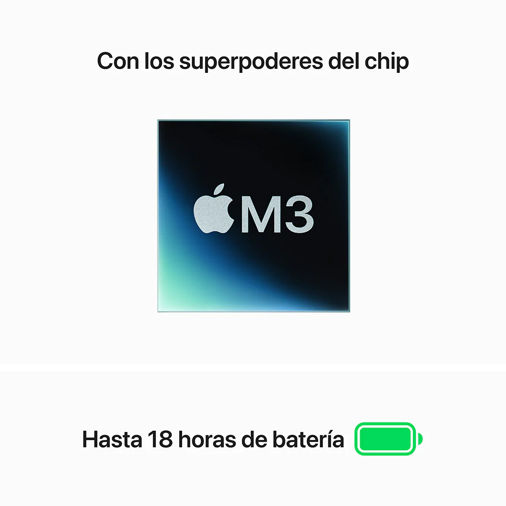 MacBook Air de 13 pulgadas: Chip M3 de Apple con CPU de 8 núcleos y GPU de 8 núcleos, 256 GB SSD - Gris espacial - Image 4