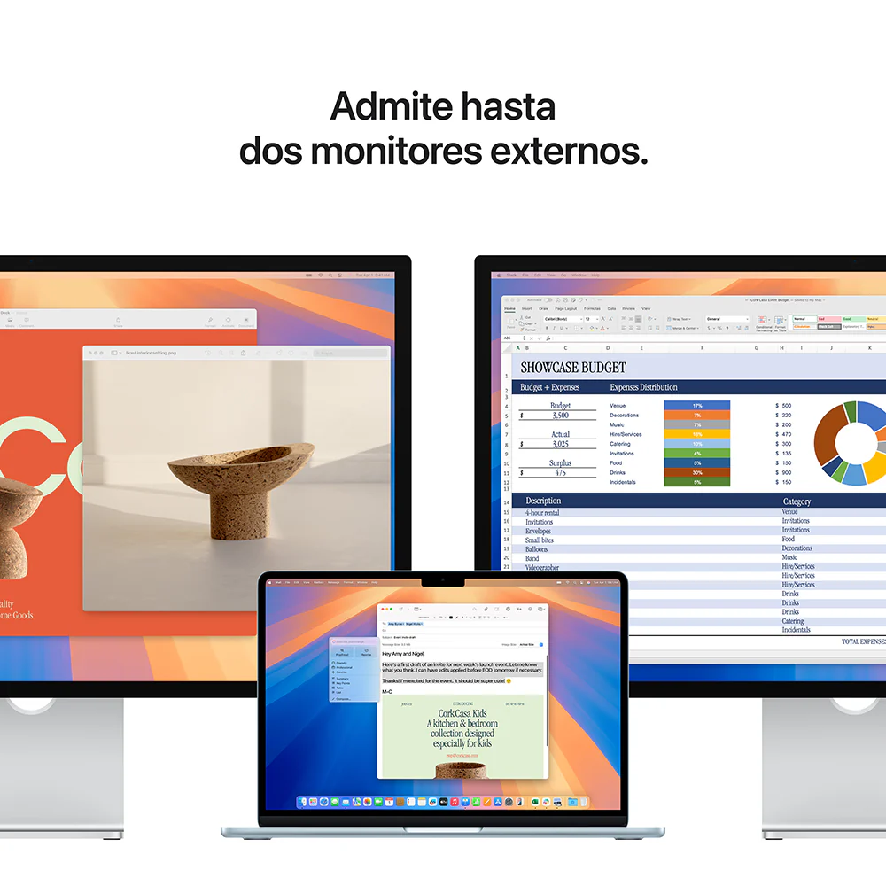 MacBook Air de 13 pulgadas: Chip M4 de Apple con CPU de 10 núcleos y GPU de 8 núcleos, 256 GB SSD - Plata - Image 9