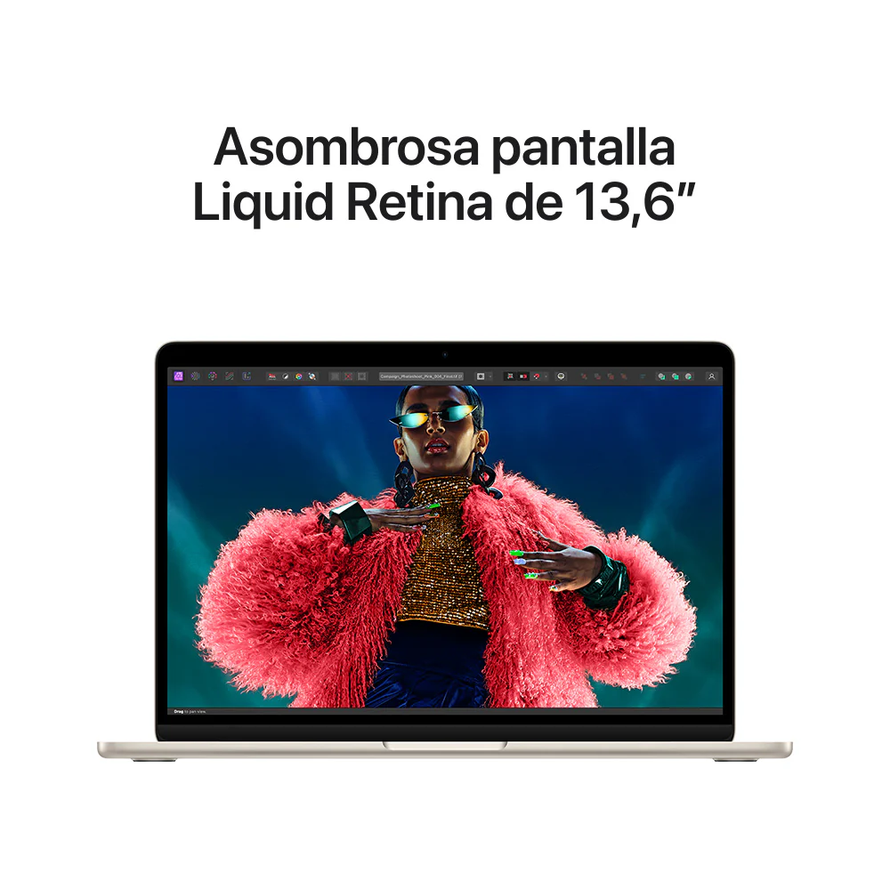 MacBook Air de 13 pulgadas: Chip M3 de Apple con CPU de 8 núcleos y GPU de 10 núcleos, 512 GB SSD - Blanco estrella - Image 5