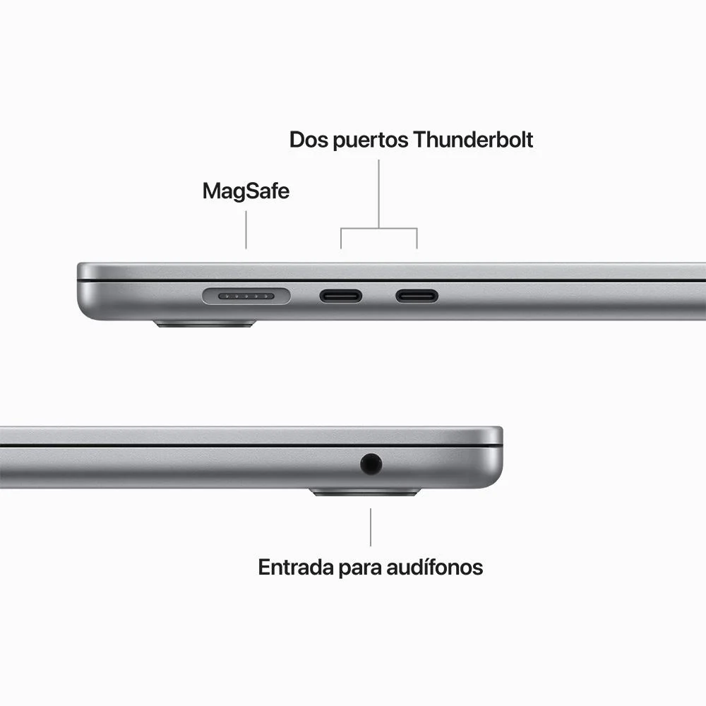 MacBook Air de 15 pulgadas: Chip M2 de Apple con CPU de ocho núcleos y GPU de diez núcleos, 256 GB SSD - Gris espacial - Image 9