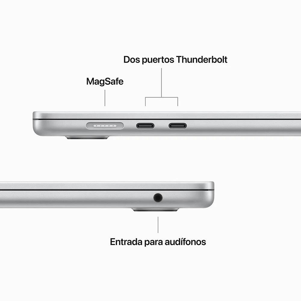 MacBook Air de 15 pulgadas: Chip M2 de Apple con CPU de ocho núcleos y GPU de diez núcleos, 512 GB SSD - Plata - Image 9