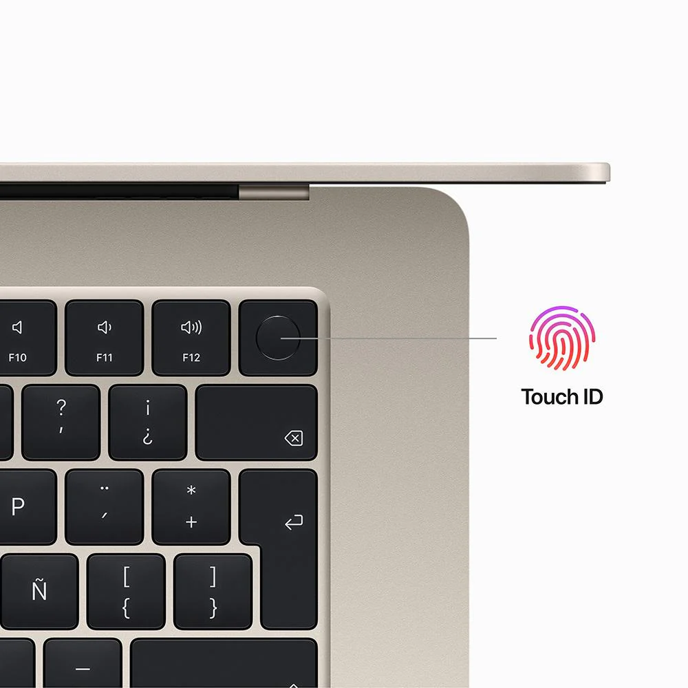 MacBook Air de 15 pulgadas: Chip M2 de Apple con CPU de ocho núcleos y GPU de diez núcleos, 256 GB SSD - Blanco estrella - Image 8