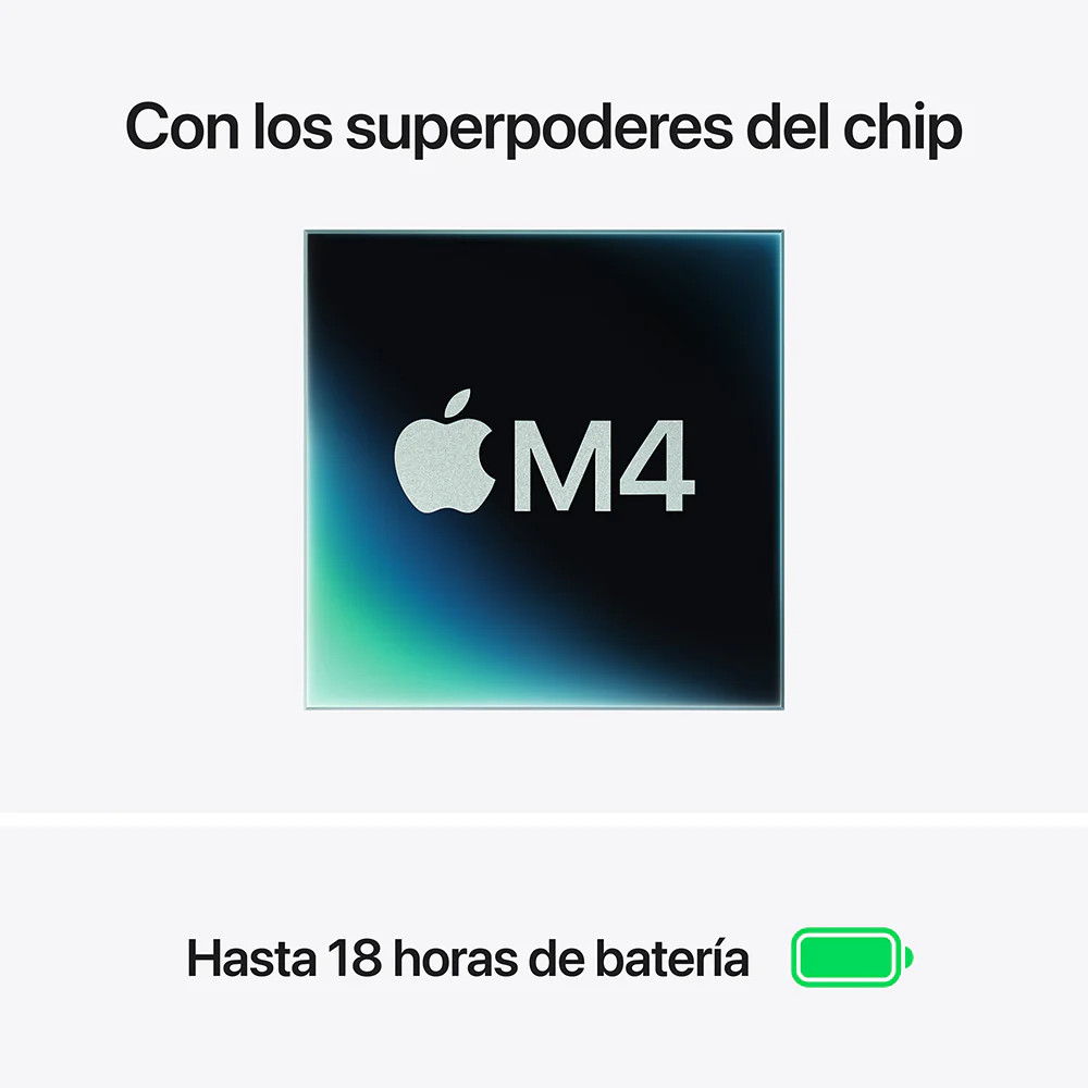 MacBook Air de 15 pulgadas: Chip M4 de Apple con CPU de 10 núcleos y GPU de 10 núcleos, 256 GB SSD - Plata - Image 4