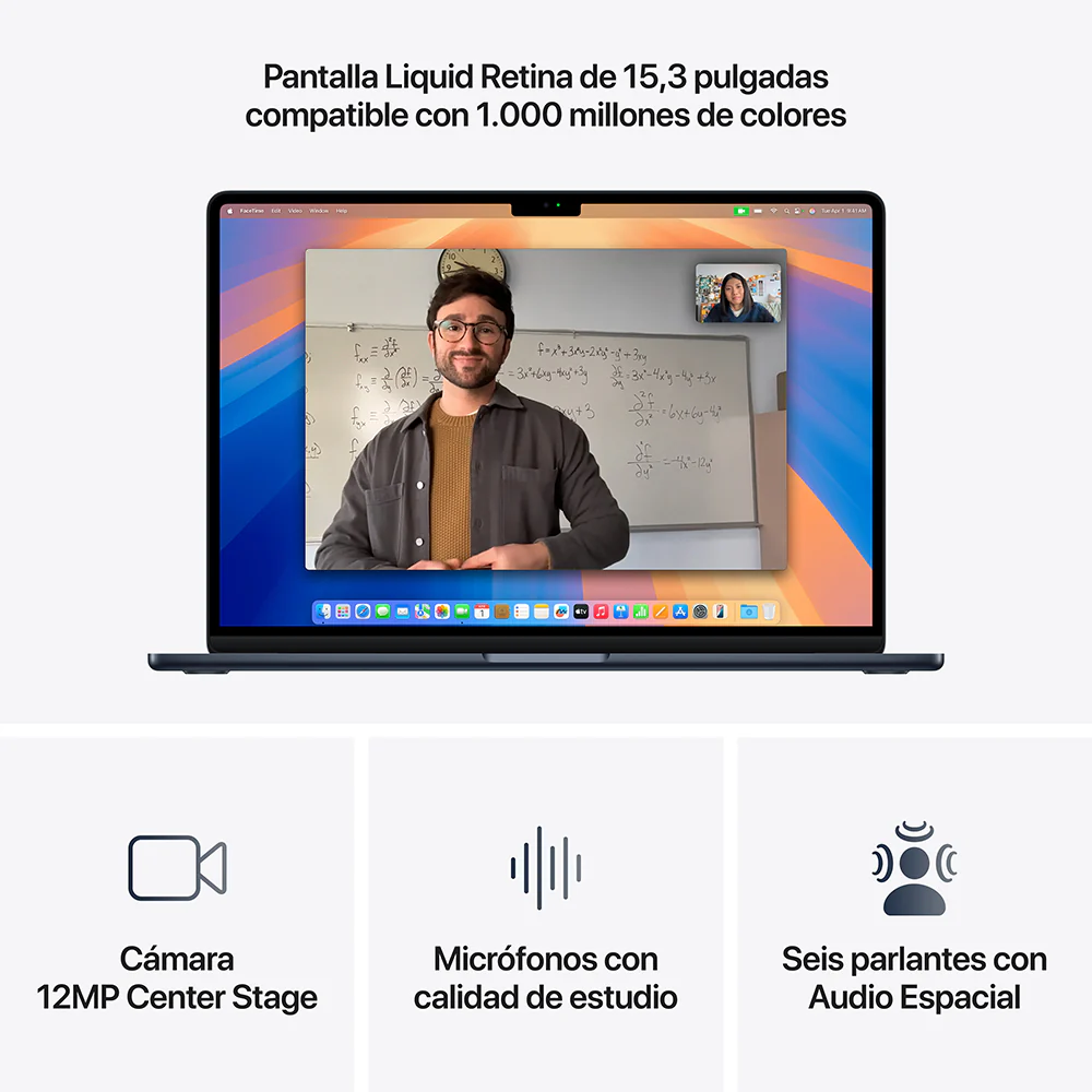 MacBook Air de 15 pulgadas: Chip M4 de Apple con CPU de 10 núcleos y GPU de 10 núcleos, 256 GB SSD - Azul medianoche - Image 5