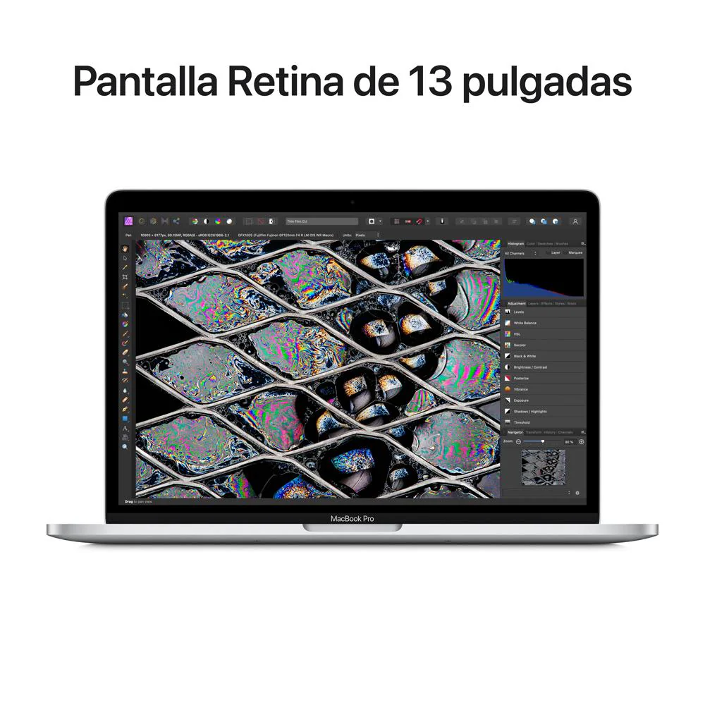 MacBook Pro de 13 pulgadas: Chip M2 de Apple con CPU de ocho núcleos y GPU de diez núcleos, 512 GB SSD - Plata - Image 4