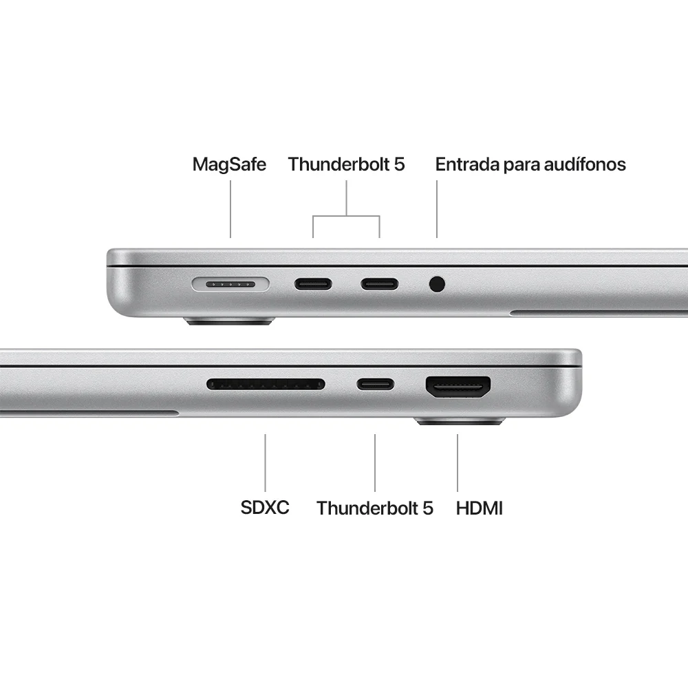 MacBook Pro de 14 pulgadas: Chip M4 Max de Apple con CPU de 14 núcleos y GPU de 32 núcleos, 1 TB SSD - Plata - Image 7